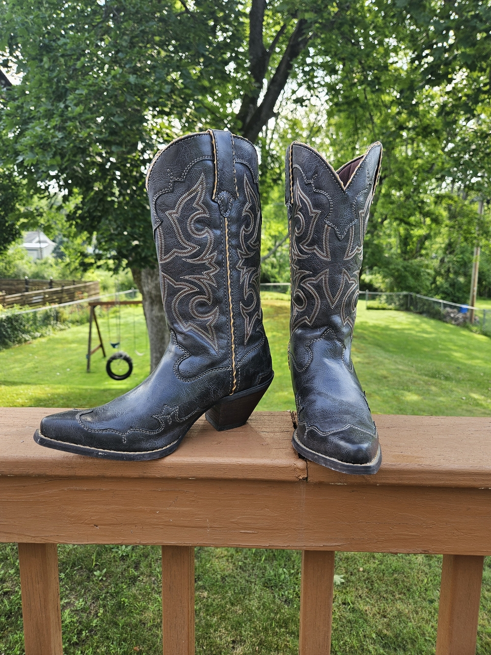 Durango Grey Western Boot 12" Sz 8 - Picture 2 of 10